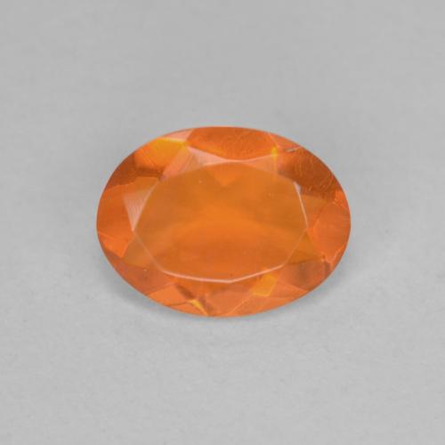 Intense Orange Огненный Опал Камень - 0.7ct Фасетный Овал (ID: 583707)