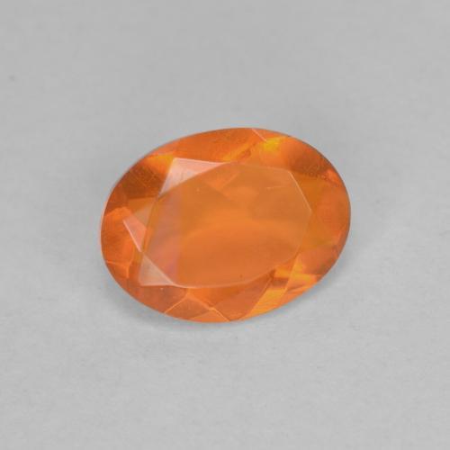 0.65 ct Orange Fire Opal Stone, Natural Fire Opal in Oval Facet Shape for Sale