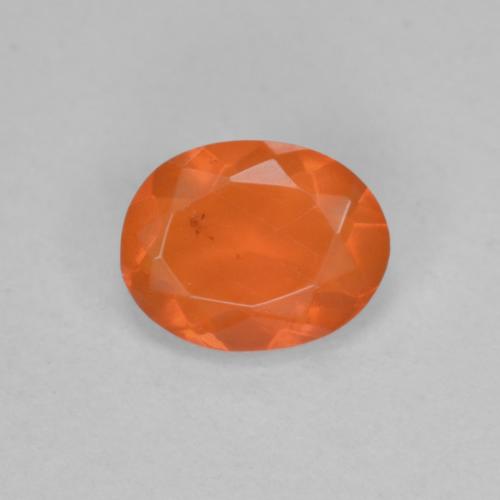 Intense Orange Огненный Опал Камень - 0.6ct Фасетный Овал (ID: 583708)
