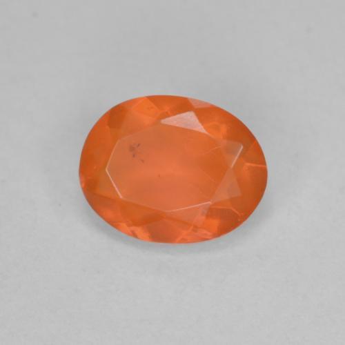 0.56 ct Orange Fire Opal Stone, Natural Fire Opal in Oval Facet Shape for Sale