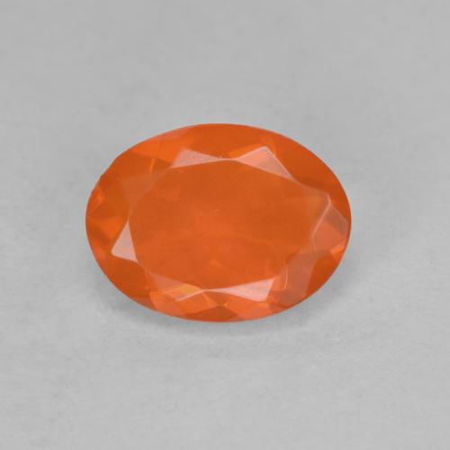 Fire Orange Fire Opal Gem - 0.6ct Oval Facet (ID: 583711)