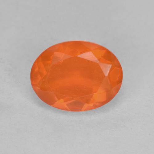 Opale di fuoco 8,2 x 6,3mm arancione Ovale sfaccettato dal Messico, peso di 0,89 ct, gemma naturale non trattati in purezza Transparent, 1 pezzo Opale di fuoco - Colore: Arancio Intenso, durezza Mohs di 5,5 - 6,5, Photo A