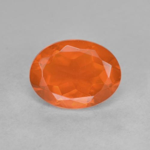 Medium Orange Огненный Опал Камень - 0.8ct Фасетный Овал (ID: 583713)
