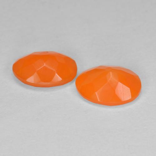Fire Opal Gemstones in 8 x 6 mm (calibrated) Size for Sale, Fire Opal Stones in Medium Orange Color