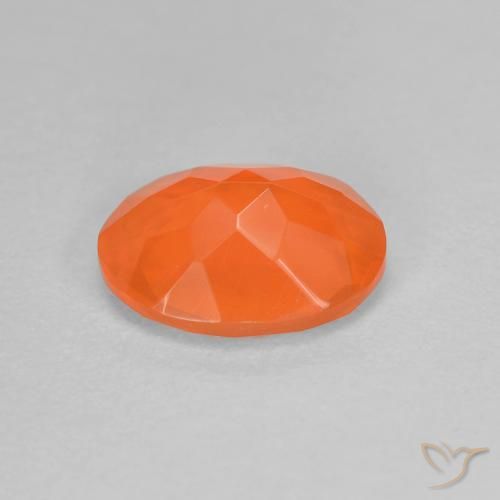 Fire Opal Gemstone in 8 x 6 mm (calibrated) Size for Sale, Fire Opal Stone in Bright Orange Color