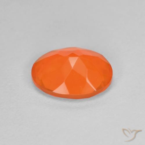 Fire Opal Gemstone in 8 x 6 mm (calibrated) Size for Sale, Fire Opal Stone in Medium Orange Color
