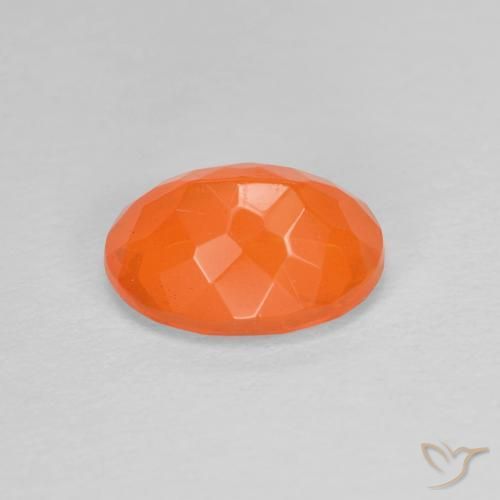 Fire Opal Gemstone in 8 x 6 mm (calibrated) Size for Sale, Fire Opal Stone in Medium Orange Color