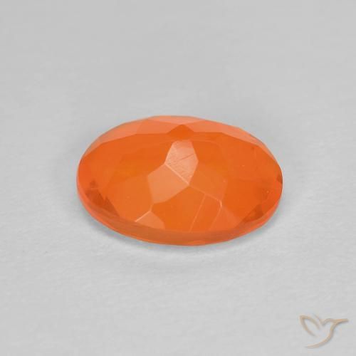 Fire Opal Gemstone in 8 x 6 mm (calibrated) Size for Sale, Fire Opal Stone in Reddish Orange Color