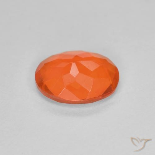 Fire Opal Gemstone in 8 x 6 mm (calibrated) Size for Sale, Fire Opal Stone in Bright Orange Color