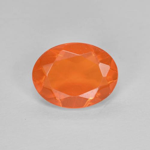 Intense Orange Огненный Опал Камень - 0.7ct Фасетный Овал (ID: 585385)