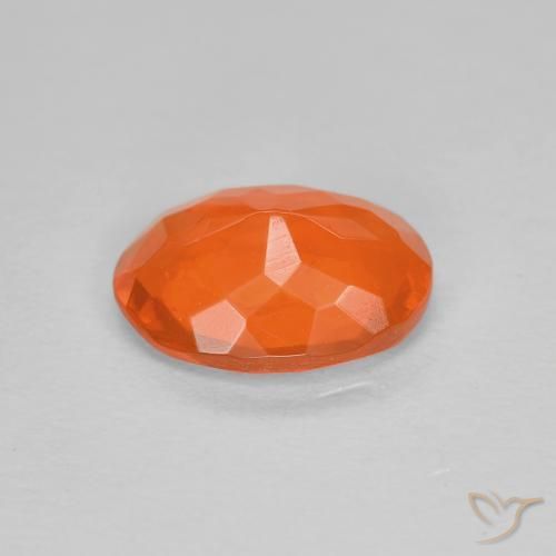 Fire Opal Gemstone in 8 x 6 mm (calibrated) Size for Sale, Fire Opal Stone in Bright Orange Color