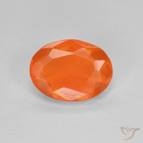 0.67 ct Oval Cut Fire Opal, 8.1 x 6 mm From Mexico, Photo A