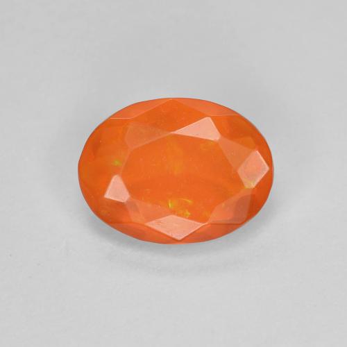 Intense Orange Огненный Опал Камень - 0.5ct Фасетный Овал (ID: 585394)
