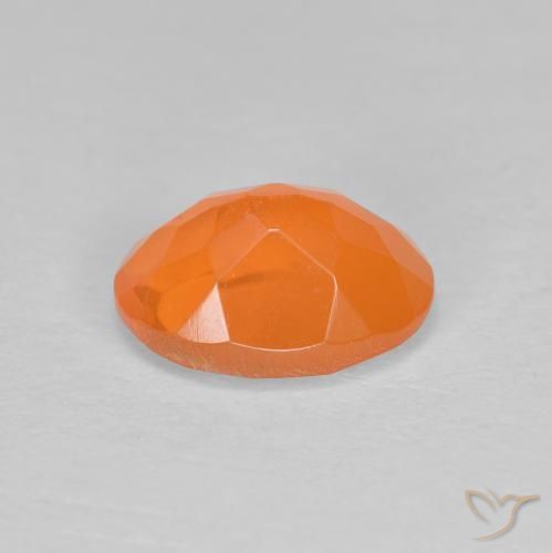 Fire Opal Gemstone in 8 x 6 mm (calibrated) Size for Sale, Fire Opal Stone in Reddish Orange Color