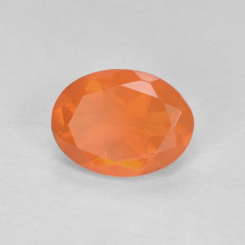 Medium Orange Fire Opal Gem - 0.7ct Oval Facet (ID: 592186)