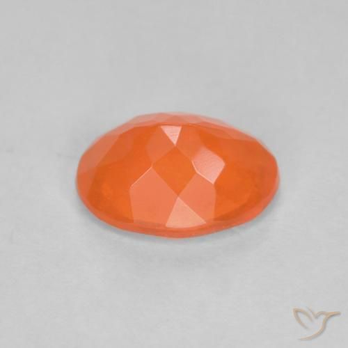 Fire Opal Gemstone in 8 x 6 mm (calibrated) Size for Sale, Fire Opal Stone in Medium Orange Color