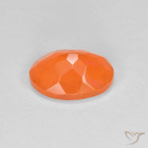 Fire Opal Gemstone in 8 x 6 mm (calibrated) Size for Sale, Fire Opal Stone in Fire Orange Color