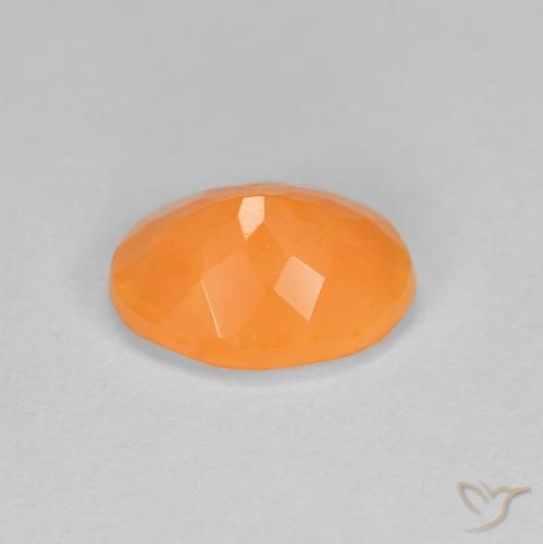Fire Opal Gemstone in 8 x 6 mm (calibrated) Size for Sale, Fire Opal Stone in Medium Orange Color