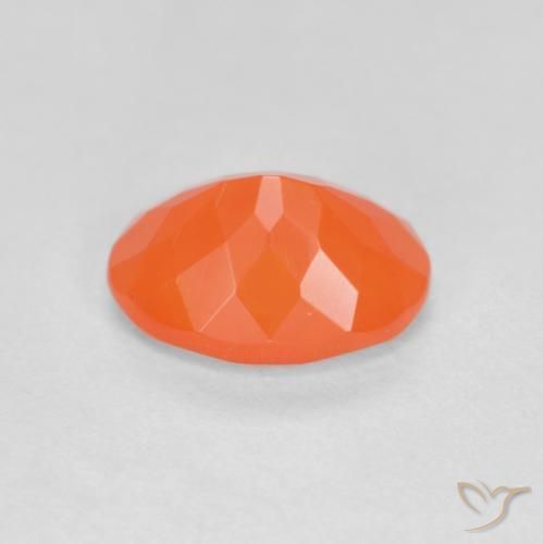 Fire Opal Gemstone in 8 x 6 mm (calibrated) Size for Sale, Fire Opal Stone in Bright Orange Color
