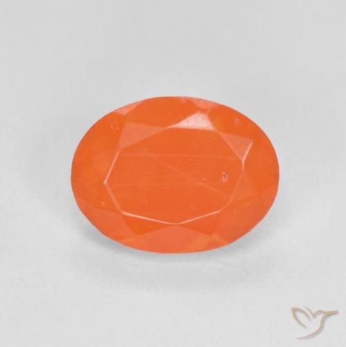 0.72 ct Oval Cut Fire Opal, 8 x 6.1 mm From Mexico, Photo A