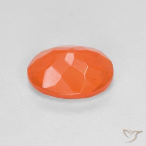 Fire Opal Gemstone in 8 x 6 mm (calibrated) Size for Sale, Fire Opal Stone in Medium Orange Color