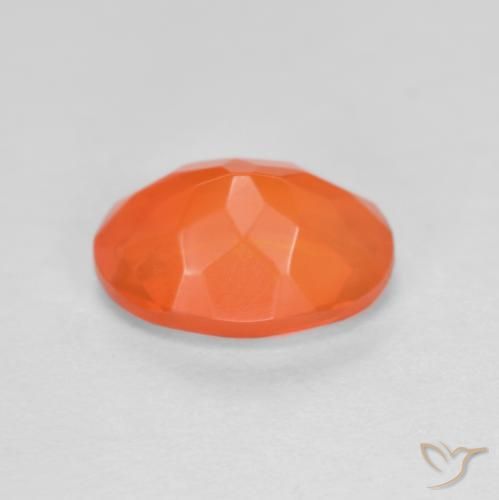 Fire Opal Gemstone in 8 x 6 mm (calibrated) Size for Sale, Fire Opal Stone in Intense Orange Color