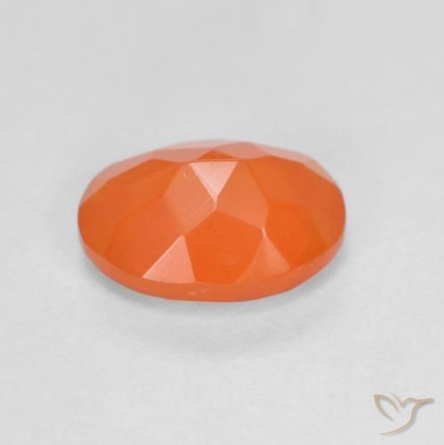 Fire Opal Gemstone in 8 x 6 mm (calibrated) Size for Sale, Fire Opal Stone in Bright Orange Color