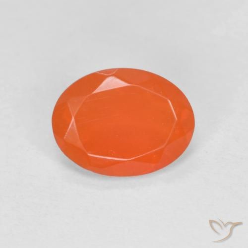 0.59ct Natural Intense Orange Fire Opal, Oval, Translucent, Photo A