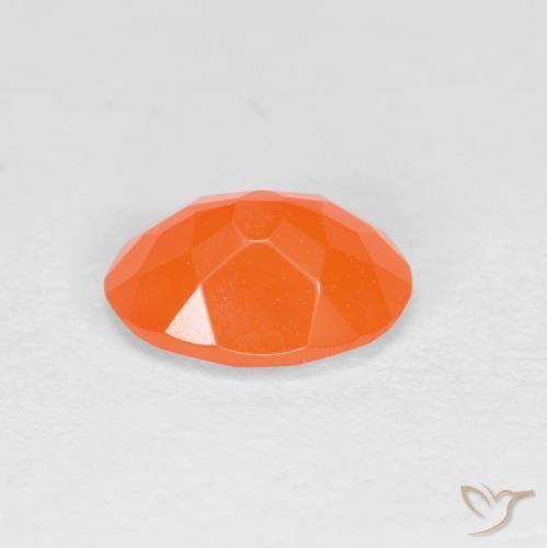 Fire Opal Gemstone in 8 x 6 mm (calibrated) Size for Sale, Fire Opal Stone in Warm Apricot Orange Color