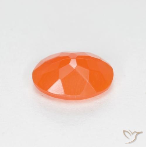 Fire Opal Gemstone in 8 x 6 mm (calibrated) Size for Sale, Fire Opal Stone in Medium Orange Color
