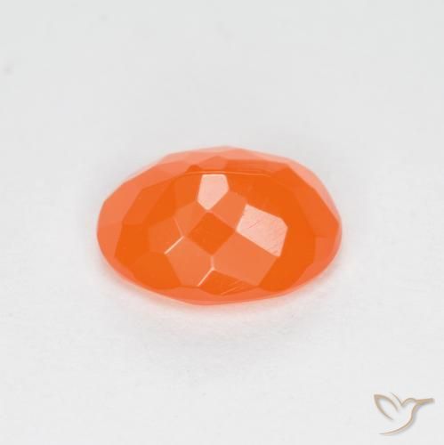Fire Opal Gemstone in 8 x 6 mm (calibrated) Size for Sale, Fire Opal Stone in Reddish Orange Color