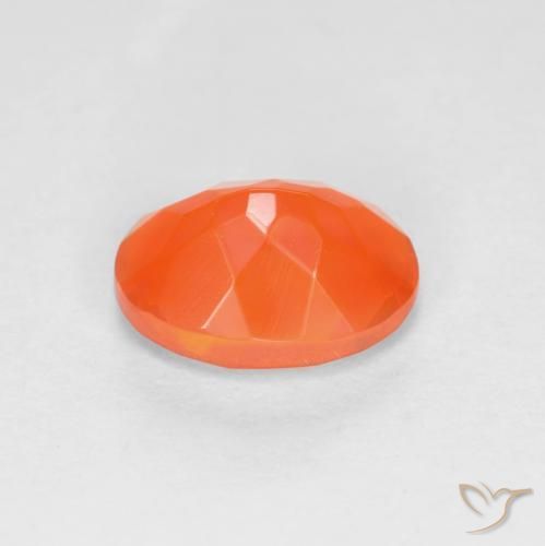 Fire Opal Gemstone in 8 x 6 mm (calibrated) Size for Sale, Fire Opal Stone in Intense Orange Color