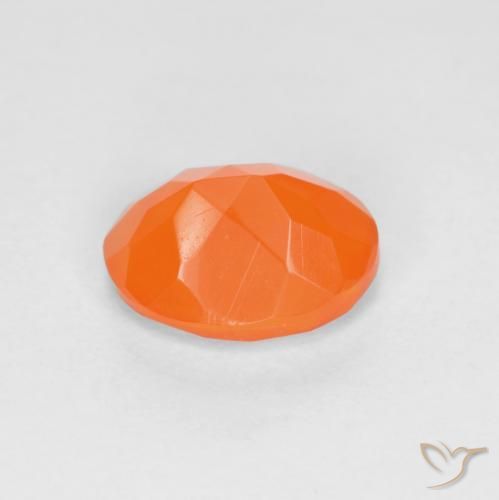 Fire Opal Gemstone in 8 x 6 mm (calibrated) Size for Sale, Fire Opal Stone in Intense Orange Color