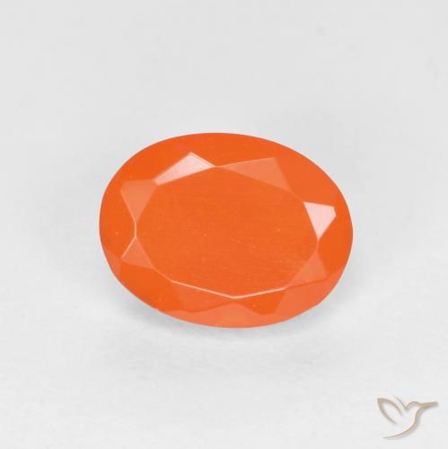 0.71ct Natural Bright Orange Fire Opal, Oval, Translucent, Photo A