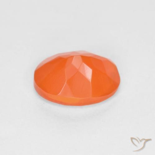 Fire Opal Gemstone in 8 x 6 mm (calibrated) Size for Sale, Fire Opal Stone in Bright Orange Color