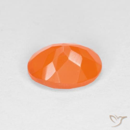 Fire Opal Gemstone in 8 x 6 mm (calibrated) Size for Sale, Fire Opal Stone in Bright Orange Color