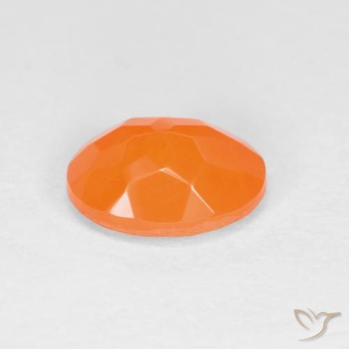 Fire Opal Gemstone in 8 x 6 mm (calibrated) Size for Sale, Fire Opal Stone in Intense Orange Color
