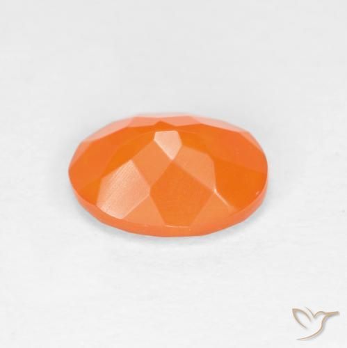 Fire Opal Gemstone in 8 x 6 mm (calibrated) Size for Sale, Fire Opal Stone in Medium Orange Color