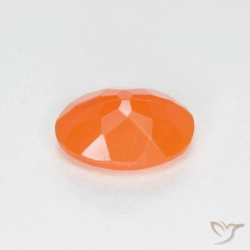 Fire Opal Gemstone in 8 x 6 mm (calibrated) Size for Sale, Fire Opal Stone in Medium Orange Color