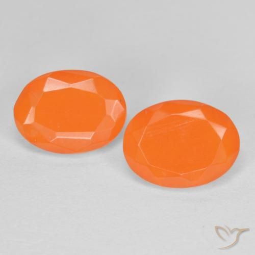 1.31ctw Natural Medium Orange Fire Opal, Oval, Translucent