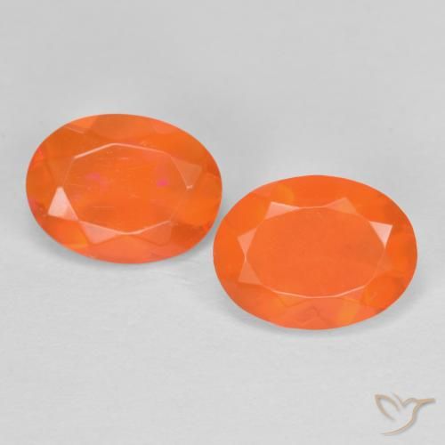 1.23 ct Oval Cut Fire Opal, 8.1 x 6.1 mm From Mexico, Photo A
