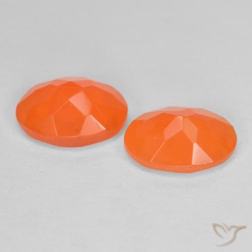 Fire Opal Gemstones in 8 x 6 mm (calibrated) Size for Sale, Fire Opal Stones in Medium Orange Color