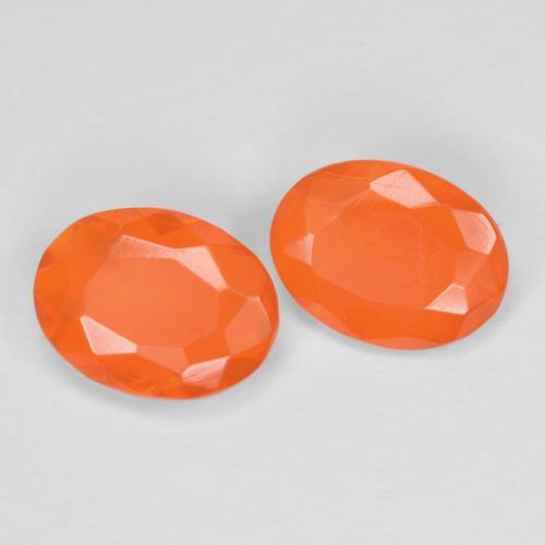 1.03 ctw Orange Fire Opal Stones, Natural Fire Opal in Oval Facet Shape for Sale
