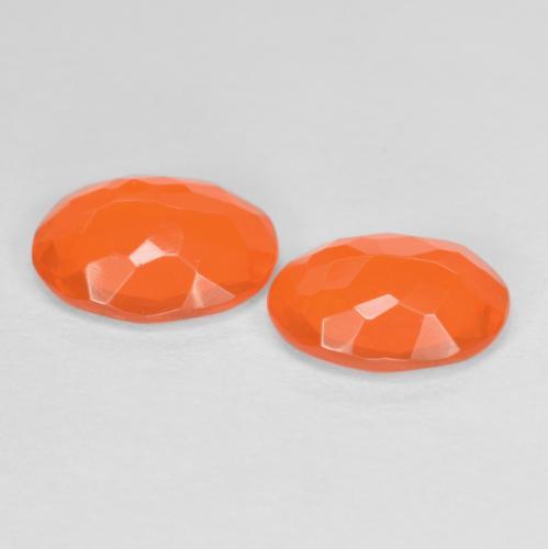 Fire Opal Gemstones in 8 x 6 mm (calibrated) Size for Sale, Fire Opal Stones in Intense Orange Color