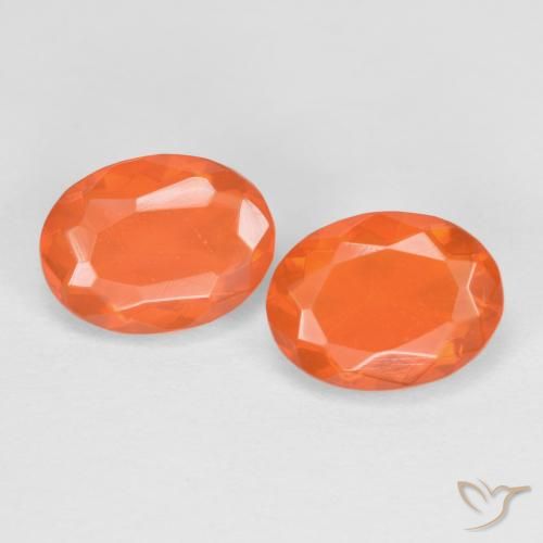 1.47 ct Oval Cut Fire Opal, 8.1 x 6.1 mm From Mexico, Photo A