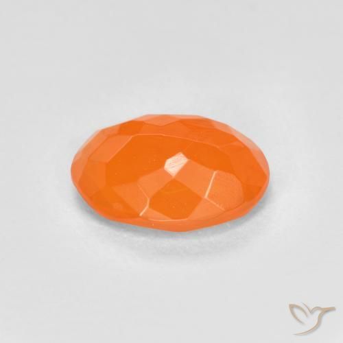 Fire Opal Gemstone in 8 x 6 mm (calibrated) Size for Sale, Fire Opal Stone in Warm Apricot Orange Color