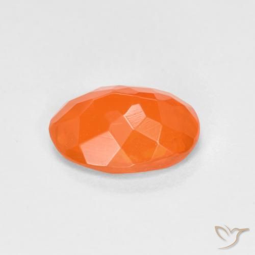 Fire Opal Gemstone in 8 x 6 mm (calibrated) Size for Sale, Fire Opal Stone in Bright Orange Color