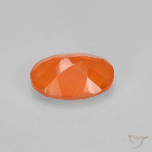 Fire Opal Gemstone in 8 x 6 mm (calibrated) Size for Sale, Fire Opal Stone in Medium Orange Color
