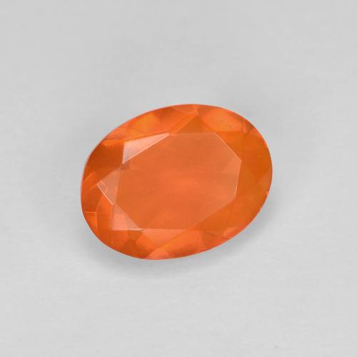 0.67 ct Orange Fire Opal Stone, Natural Fire Opal in Oval Facet Shape for Sale