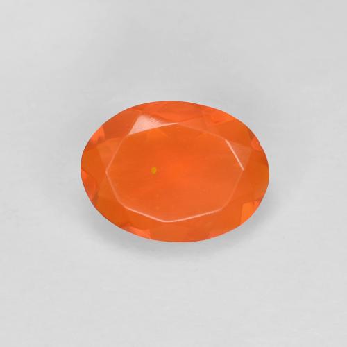 Opale di fuoco Ovale sfaccettato da 0,56 ct dal Messico, dimensione 7,9 x 5,9mm, purezza Transparent, pietra preziosa naturale non trattati, Opale di fuoco 1pc in colore Arancione brillante, durezza Mohs di 5,5 - 6,5, Photo A